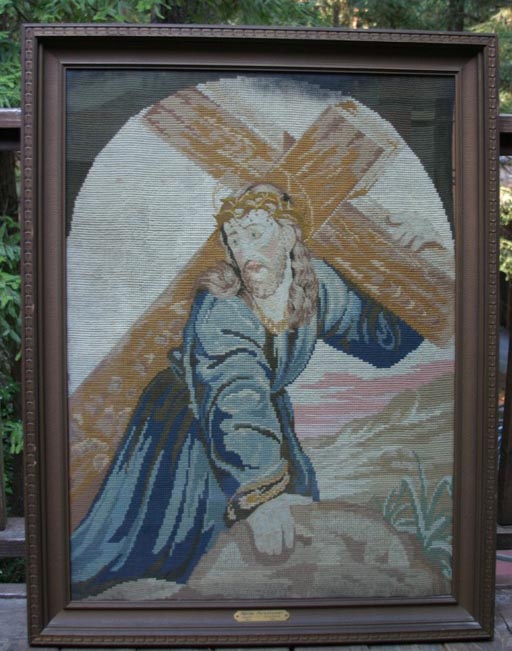 full needlepoint with frame